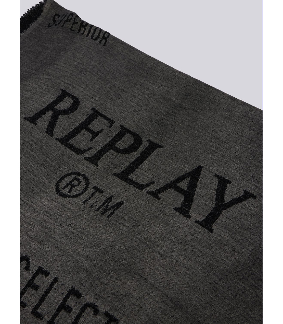 フリンジ レタリングストール 詳細画像 コーヒー 3